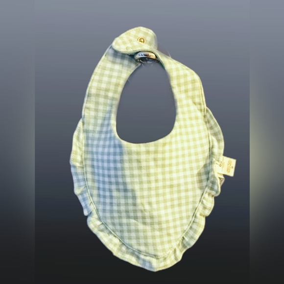 Carter's Green & White Plaid Bib - Picture 1 of 1